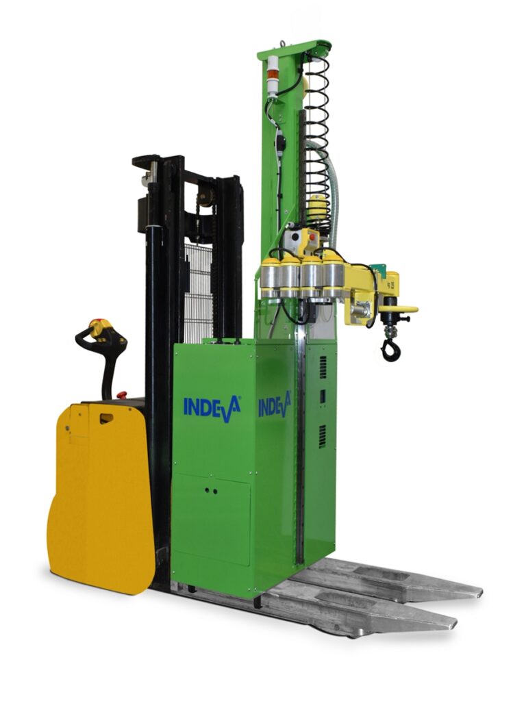 Liftronic Mobile is a manipulator unit that can be easily fixed on a liftruck and be moved where needed